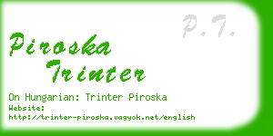 piroska trinter business card